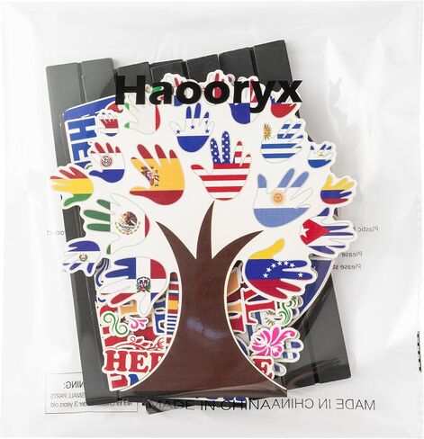 Haooryx Hispanic Heritage Month Centerpieces - 5Pcs Latin American Celebrate Hispanic Heritage Month Wooden Centerpieces Decorations Table Topper Sign Decor Party Favor Decoration Supplies Photo Props in Saudi Arabia