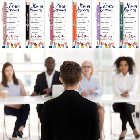24 Set Human Resources Gift for Women Employee 24 Motivational Ballpoint Pen Bulk with Quotes 24 Thank You Card for Hr Managers Office Director Professionals Christmas in Saudi Arabia