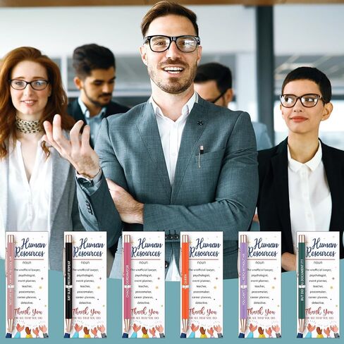 24 Set Human Resources Gift for Women Employee 24 Motivational Ballpoint Pen Bulk with Quotes 24 Thank You Card for Hr Managers Office Director Professionals Christmas in Saudi Arabia