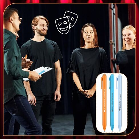 48 PCS Theatre Higdts Pallpoint Pens Novelty Theatre Loving Higdts 12 Style Smooth Writing Ambels for Christmas Musical Broadway Lover in Saudi Arabia