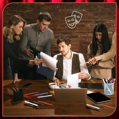 48 PCS Theatre Higdts Pallpoint Pens Novelty Theatre Loving Higdts 12 Style Smooth Writing Ambels for Christmas Musical Broadway Lover in Saudi Arabia