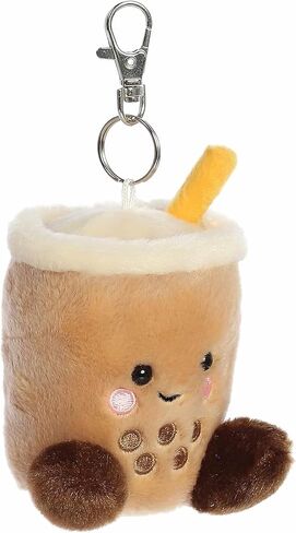 Aurora® Adorable Palm Pals™ Milky Tea Boba™ Clip-On - Fun Collectible Plush for Kids and Adult Collectors - Perfect for Decorating Rooms and Birthday Gifts - Brown 4 Inches in Kuwait