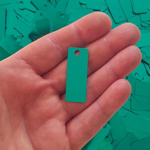 38mmx15mm (1.50''x0.59 '') السائبة الفضفاضة القزحية الفقرة العلوية العليا متكررة مستطيلة ، ترتر قرص repriodery لزخارف الخياطة Craft DIY 150 قطعة (Green108) in Saudi Arabia