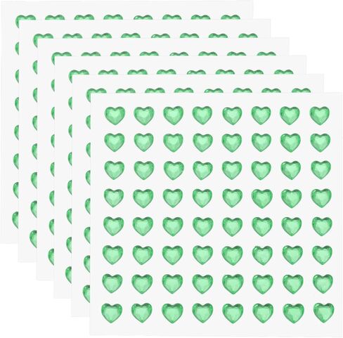 Meccanixity 384 PCS Heart Rhinestone 6mm ملصقات Gems ملصقات لاصق ملصقات لصنع المجوهر in Saudi Arabia