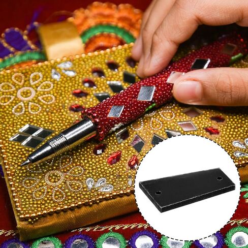 MECCANIXITY 50pcs Sew on Acrylic Irregular Mirror Piece Flat Back DIY Mirrored Rhinestones Mirror Beads for Evening Dresses Cloth Garment Black 22x13mm in Saudi Arabia