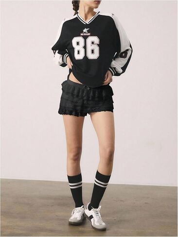 Women's Y2k Ruffle Shorts Lace Lolita Bloomers Elastic Waist Bow Front Shorts Micro Boyshorts in Kuwait