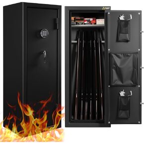 HARDROCK Gun Safe for Pistols, Biometric Wall Mounted Handgun Safe Box for Desk, Bedside,Truck，Drop Down Quick Access Security Safe with Fingerprint Keypad Lock for Home nightstand in Saudi Arabia