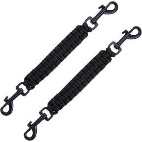 مقطع السلامة من طوق الكلب الشق ، مقود الكلب المزدوج مع بديل حزام الكتف العالمي وموصل قفل المشبك المزدوج ، الأسود in Kuwait