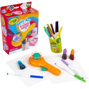 Crayola Spin Art Sticker Maker Machine, Create 42 Custom Stickers, Spiral Art Set for Kids, Arts & Crafts Kit, Toys & Gifts, Ages 6+ in Saudi Arabia