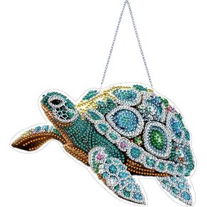 STGLCR Sea Turtle Suncatchers Special Shape Diamond Painting Kits for Beginner,Crystal Rhinestones Diamond Dots Diamond Art DIY Kits for Adults Painting Pendant Ornament for Home Wall Decor 7.8inch in Saudi Arabia