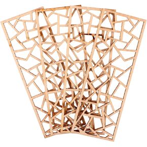 Miniature Screen Decor Wooden Screen 6pcs Dollhouse Furniture Chinese Screen Panel Divider Desktop Window Pane Dollhouse Room Privacy Divider Photo Prop B in Kuwait