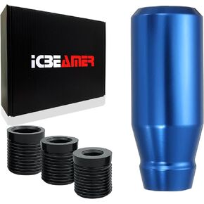 مقبض ناقل الحركة من الألومنيوم الكروم الجديد من ICBEAMER مقاس 2.5 بوصة، يناسب مركبات النقل اليدوي الأوتوماتيكية و4 و5 و6 سرعات، مقبض ناقل الحركة الداخلي للسيارة، قطع غيار السيارات، قطعة واحدة in Kuwait