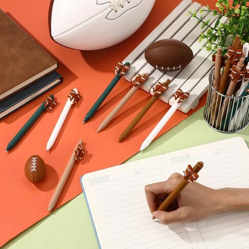20 Pcs Football Team Gifts Pens Sports Party Favors Funny Football Girls Accessories Exercise Themed Ballpoint Pens Bulk Homecoming Gifts for Team Teen Adults Birthday Goodie Bags Stuffers in Kuwait