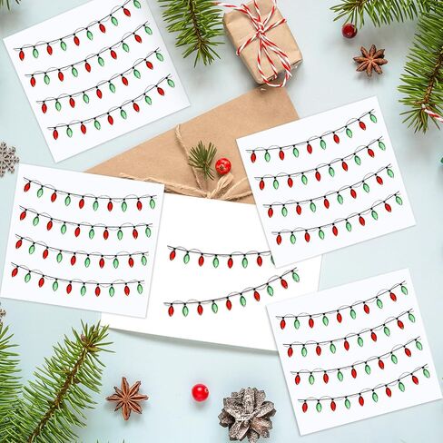 Marspark 48 PCS عيد الميلاد ملصقات زخرفة ضوء الزخرفة الأحجار الكريمة ملصقات الأبعاد الأبعاد الأضواء اللمعان اللامس in Saudi Arabia