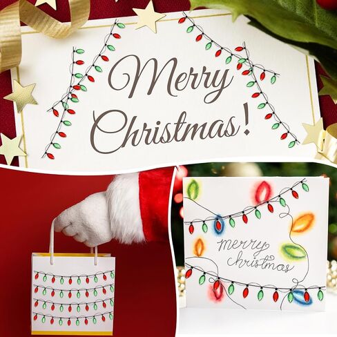 Marspark 48 PCS عيد الميلاد ملصقات زخرفة ضوء الزخرفة الأحجار الكريمة ملصقات الأبعاد الأبعاد الأضواء اللمعان اللامس in Saudi Arabia