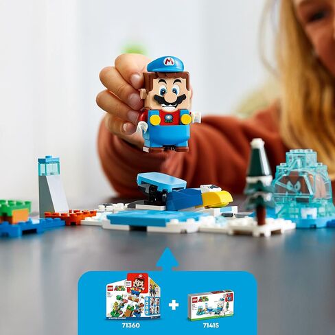 LEGO Super Mario Ice Mario Suit and Frozen World Set 71415 ، لعبة قابلة للبناء قابلة للتحصيل مع أزياء الشكل بالإضافة إلى شخصيات Cooligan و Goomba Enemy in Saudi Arabia