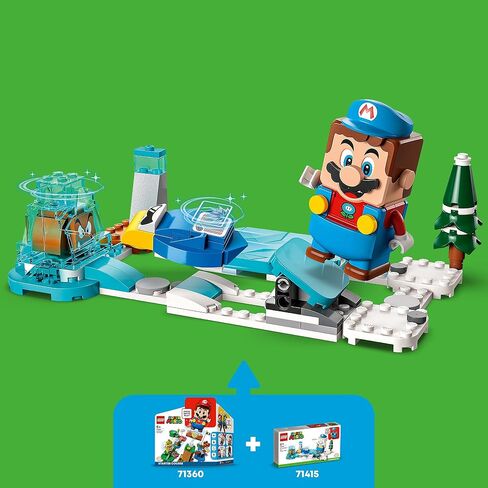 LEGO Super Mario Ice Mario Suit and Frozen World Set 71415 ، لعبة قابلة للبناء قابلة للتحصيل مع أزياء الشكل بالإضافة إلى شخصيات Cooligan و Goomba Enemy in Saudi Arabia