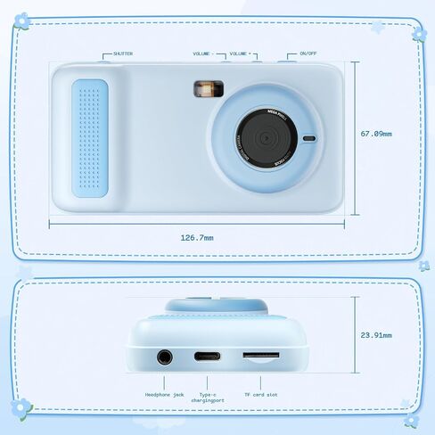 AI Digital Camera ، AI Kids Camera كل شيء معرف للفتيان من 4 إلى 12 عامًا ، عدسة مزدوجة ، واي فاي 2.4 جيجا هرتز ، شاشة LCD التي تعمل باللمس ، وأفكار هدايا لمهرجان عيد الميلاد عيد الميلاد in Kuwait