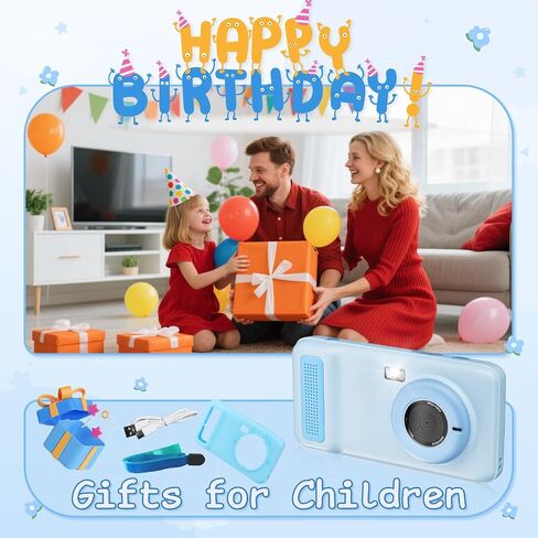AI Digital Camera ، AI Kids Camera كل شيء معرف للفتيان من 4 إلى 12 عامًا ، عدسة مزدوجة ، واي فاي 2.4 جيجا هرتز ، شاشة LCD التي تعمل باللمس ، وأفكار هدايا لمهرجان عيد الميلاد عيد الميلاد in Kuwait
