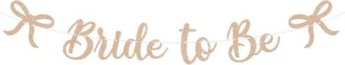 Bride to Be Banner, White Bride to Be with Bow Glitter Bachelorette Bridal Party Banner BRIDE TO BE Sign for White Bachelorette Bridal Shower Wedding Engagement Hen Party Decorations in Kuwait