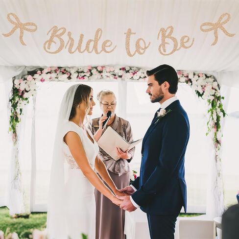 Bride to Be Banner, White Bride to Be with Bow Glitter Bachelorette Bridal Party Banner BRIDE TO BE Sign for White Bachelorette Bridal Shower Wedding Engagement Hen Party Decorations in Kuwait