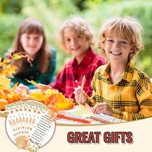 48 Set Thank You Gifts Set Happy Fall Ballpoint Pens Bulk Fall Party Favors Gifts Pens with Autumn Thanksgiving Greeting Cards for Employee Coworker Teacher Student Office School Supplies in Saudi Arabia