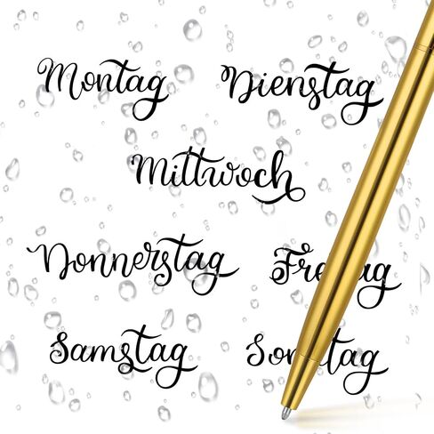 أقلام الحبر ، 3 Pack Gold Pens Slim Stail Steel Metallic Pens Black Ink 1 MM هدية لطيفة لطلاب العمل المعلمين زفاف عيد الميلاد (الذهب) in Saudi Arabia