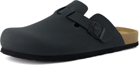 CUSHIONAIRE Haze Mens Clogs | Comfortable Slip-On Clogs for Men with Arch Support and Cork Suede Footbed | Perfect Potato Shoes for Indoor & Outdoor Use in Kuwait