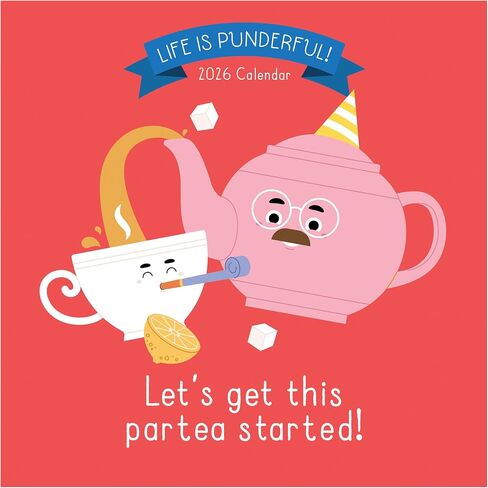 TF Publishing 2026 Puns of Fun Wall Calendar - شبكات كبيرة للتعيينات والجدولة - تقويم الحائط الشهري العمودي 2026 مع ورق ماتي مريح لمنظمة المنزل والمكاتب - 12 بوصة × 12 بوصة in Kuwait