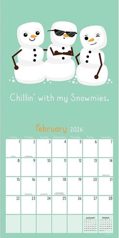 TF Publishing 2026 Puns of Fun Wall Calendar - شبكات كبيرة للتعيينات والجدولة - تقويم الحائط الشهري العمودي 2026 مع ورق ماتي مريح لمنظمة المنزل والمكاتب - 12 بوصة × 12 بوصة in Kuwait