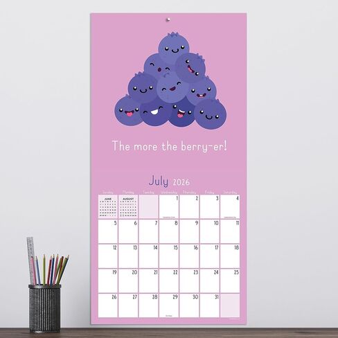 TF Publishing 2026 Puns of Fun Wall Calendar - شبكات كبيرة للتعيينات والجدولة - تقويم الحائط الشهري العمودي 2026 مع ورق ماتي مريح لمنظمة المنزل والمكاتب - 12 بوصة × 12 بوصة in Kuwait