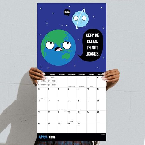 TF Publishing 2026 Puns of Fun Wall Calendar - شبكات كبيرة للتعيينات والجدولة - تقويم الحائط الشهري العمودي 2026 مع ورق ماتي مريح لمنظمة المنزل والمكاتب - 12 بوصة × 12 بوصة in Saudi Arabia