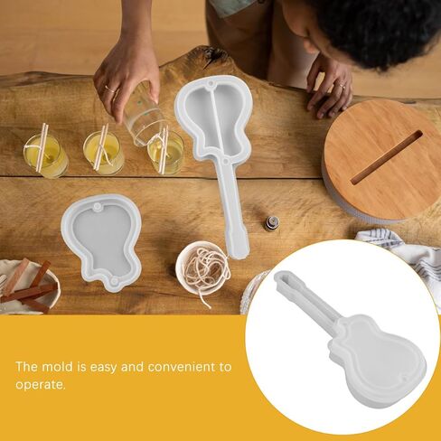 Box Resin Molds, Guitar Shape Jewelry Storage Box Resin Casting Mold Reusable Guitar Shape Epoxy Mould for DIY Crafts in Saudi Arabia