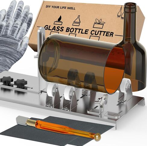 Camdios Glass Botter Cutter & Bottle Cutter ، قاطع زجاجي مطور لقطع النبيذ ، البيرة ، الخمور ، الويسكي ، الكحول ، الشمبانيا in Saudi Arabia