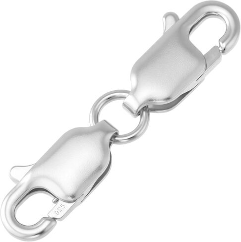 925 Extender Sterling Silver Necklace ، موصل قفل جراد البحر مفتوحًا مزدوجًا لصنع المجوهرات ، ملحقات سلسلة المجوهرات سلسلة موسع لسباق DIY- الفضة in Saudi Arabia