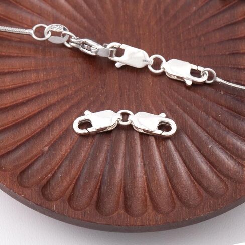 925 Extender Sterling Silver Necklace ، موصل قفل جراد البحر مفتوحًا مزدوجًا لصنع المجوهرات ، ملحقات سلسلة المجوهرات سلسلة موسع لسباق DIY- الفضة in Saudi Arabia