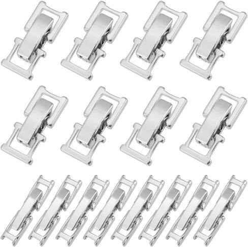 Sunnyclue 1 Box 4 Styles 12pcs 15mm 24K Gold Brass Fold Over Clasp قابلة للطي المشبك بالفضة الفضية الفضية الذهبية الساقطة ربط المشابك ربط المشبك لمجوهرات صنع مجوهرات قلادة. in Saudi Arabia