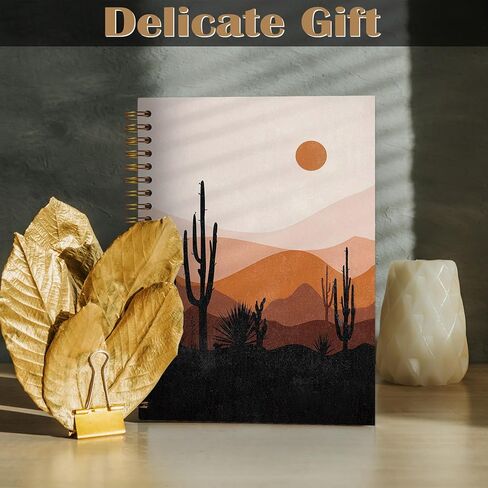 FITIE Boho Spiral Notebook 5.5x8.3, Sun Sunshine Mountain Desert Aesthetic Journal Notebooks for Note Taking, Boho Office Supplies in Kuwait
