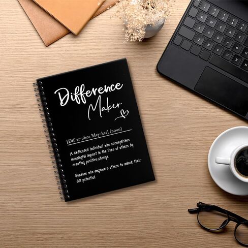 Difference Maker Definition 160 Blank Pages Hardcover Spiral Notebook, Thank You Gift for Coworker Teachers Boss Leader, Going Away Gift for Colleague, Appreciation Gift for Employee Mentor in Saudi Arabia