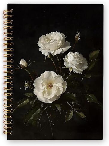 DVHDAJED VINTAGE Moody Floral Spiral Notes ، Dark Cottagecore Flower Journal Notebooks ، مجلة حلزونية نباتية زهرية للنساء ، ومكتب الأزهار الساحرة. in Saudi Arabia