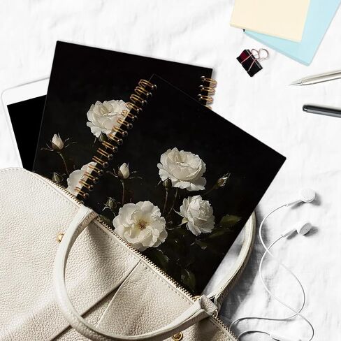 DVHDAJED VINTAGE Moody Floral Spiral Notes ، Dark Cottagecore Flower Journal Notebooks ، مجلة حلزونية نباتية زهرية للنساء ، ومكتب الأزهار الساحرة. in Saudi Arabia