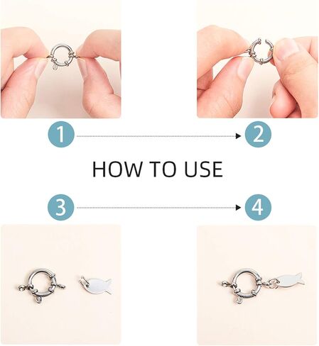 UNICRAFTALE Golden Spring Ring Clasps 8PCS Stainless Steel Closed Ring Smooth Surface Connector Findings for DIY Jewelry Making 12.5x4mm, Hole 2.5mm in Saudi Arabia