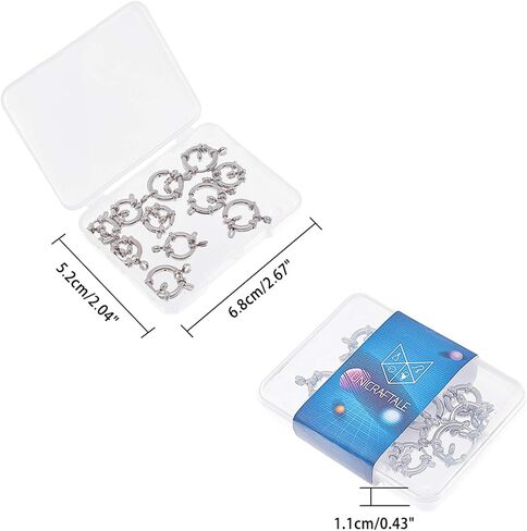 UNICRAFTALE Golden Spring Ring Clasps 8PCS Stainless Steel Closed Ring Smooth Surface Connector Findings for DIY Jewelry Making 12.5x4mm, Hole 2.5mm in Saudi Arabia
