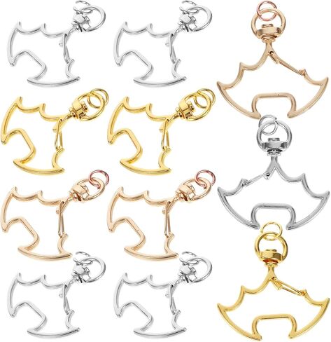 30 Pcs Swivel Lobster Claw Clasps Metal Halloween Bat Shape Spring Snap Keychains Lanyard Clip Snap Hooks Split Key Ring for Diy Crafts in Saudi Arabia