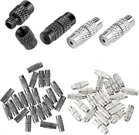 50 PCS سوار المشابك وإغلاق السوار الفضي والأسود DIY نهايات مع المشابك المسمار نحاس لصنع المجوهرات ، حبات الخصر والمزيد in Kuwait