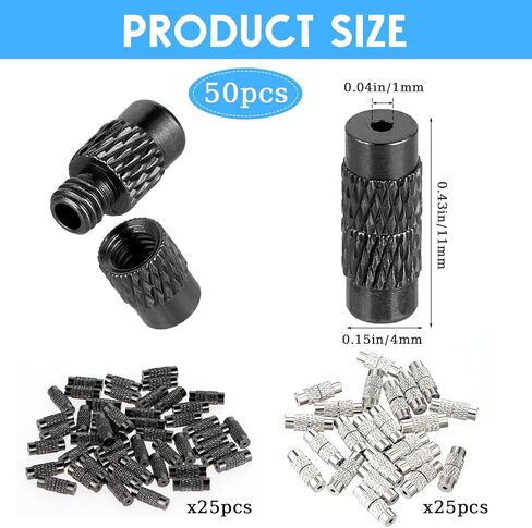 50 PCS سوار المشابك وإغلاق السوار الفضي والأسود DIY نهايات مع المشابك المسمار نحاس لصنع المجوهرات ، حبات الخصر والمزيد in Kuwait