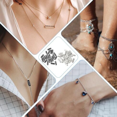 50 PCS سوار المشابك وإغلاق السوار الفضي والأسود DIY نهايات مع المشابك المسمار نحاس لصنع المجوهرات ، حبات الخصر والمزيد in Kuwait