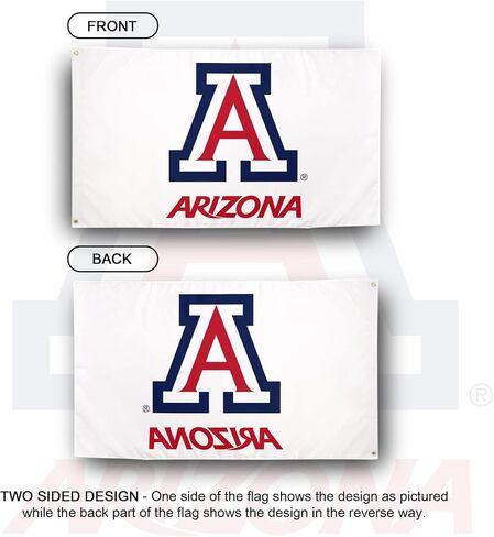 Desert Cactus University of Arizona Flag Wildcats UA Flags Banners 100% Polyester Indoor Outdoor 3x5 (Style A) in Saudi Arabia