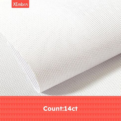 12 PCS Aida Cloth 14 Count White Cross Stitch Fabric for DIY Craft Embroidery, Handmade Needlework, Home Decoration (7.8 x 7.8 Inch) in Kuwait