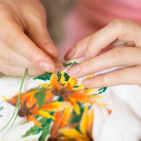 12 PCS Aida Cloth 14 Count White Cross Stitch Fabric for DIY Craft Embroidery, Handmade Needlework, Home Decoration (7.8 x 7.8 Inch) in Kuwait